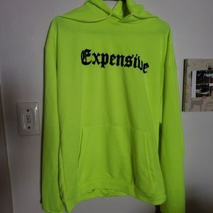 "Expensive" neon green sweater